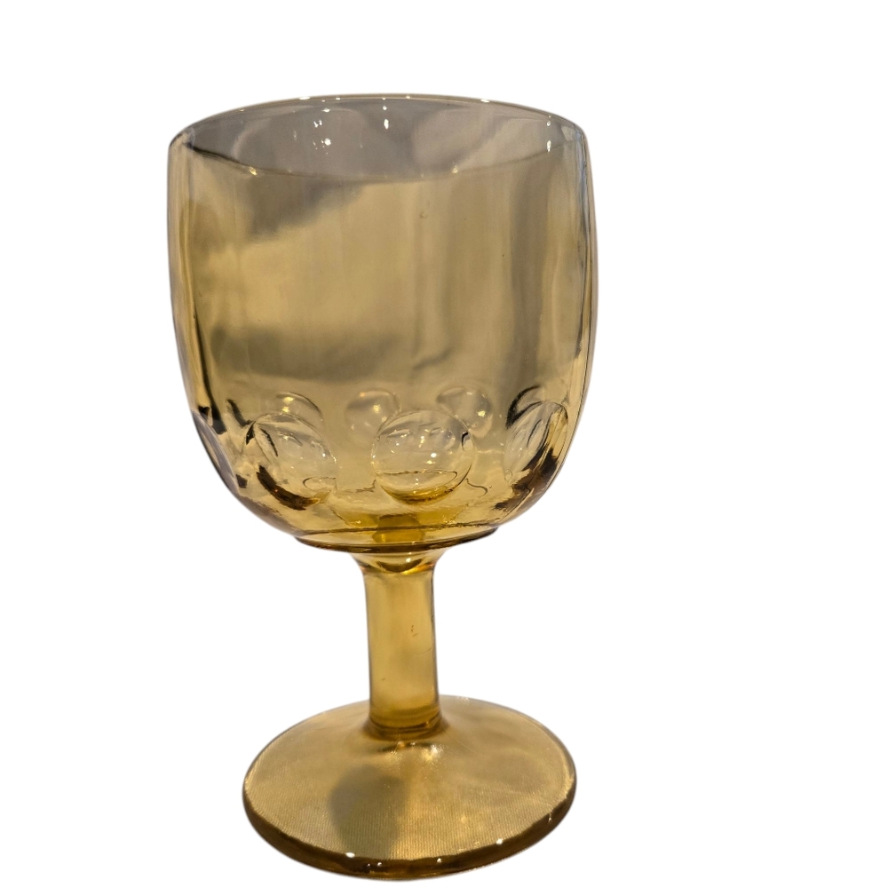 Set of Vintage Thumbpribt design Amber and Blue Goblet glasses - Picture 3 of 7
